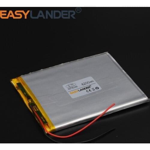 3.7V 4200mah 5076100 Polymer Lithium Li-ion Rechargeable Battery For GPS PSP DVD PAD e-book tablet pc power bank video game