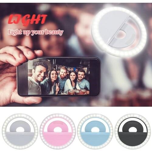 36 LED Mobile Phone Flash Enhanced Selfie Light LED Camera Clip-on Mobile Phone Selfie Video Light Party Christmas Ring Light