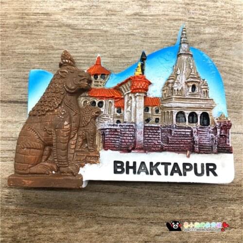 Hot Sale Bhaktapur Nepal Tourism Souvenir 3D Fridge Magnets Creative Home Decortion Refrigerator Magnetic Stickers Gift