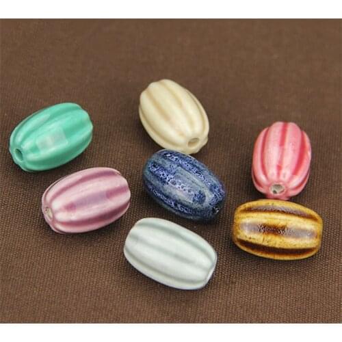 10pcs High Quality Ceramic Loose Beads Handmade Ceramic Beads Accessories For Making DIY Jewelry