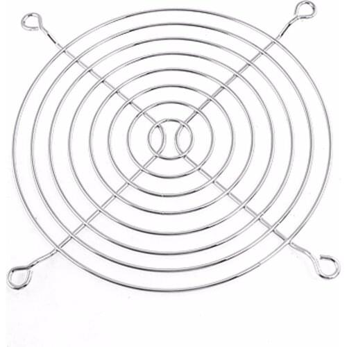 6pcs Silver Tone Metal Computer CPU Axial Cooling Cooler Fan Wire Finger Guard Grill Protector Cover