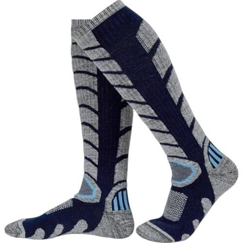 Brothock Unisex Skiing Stockings Sport Socks Outdoor Keep Warmer Thicker Wool Hiking Snow Socks Autumn and Winter Quick Drying