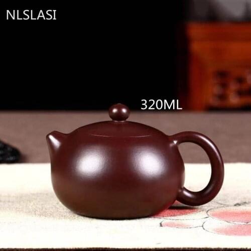 Large capacity 330ml Yixing Purple Clay Tea pot Classic Xishi Teapots beauty kettle Raw ore Handmade Boutique Tea set Drinkware