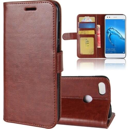 Retro Wallet Case Card Slots Holder Shockproof Slim Protective Cover For Huawei Y6 Pro Folio Stand Case