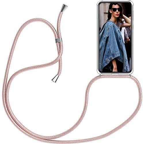 Funda para iPhone 11, collar, cordon, correa de hombro, cordon, funda de telefono de TPU suave para iPhone XR 11 Pro Max X 7 8