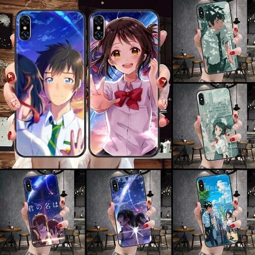 Anime Your Name Phone Case For iphone 5 5S SE 2 6 6S 7 8 11 12 Mini Plus X XS XR Pro Max black pretty shell soft funda art