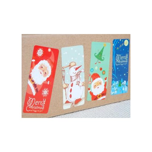 22x66mm MERRY X'mas festival decoration sticker, 32 styles per set, 10 sets/lot, Item No. FE07