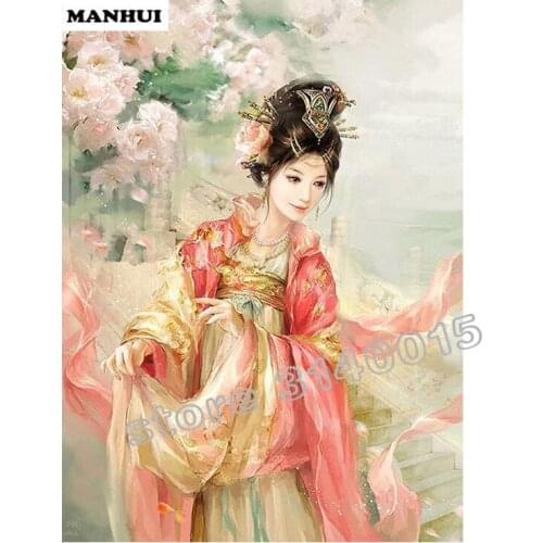 Ancient beauty diamond mosaic rhinestone full square diy Diamond painting cross stitch icon set diamond embroidery BEF373