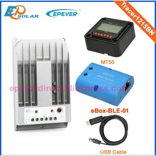 Solar charger controller bluetooth Max Pv Input 150v mppt 10A Tracer1215BN with MT50 and USB for 12v/24v auto type