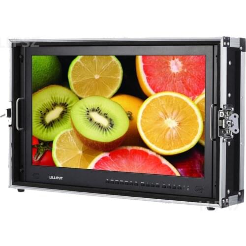 Lilliput BM230-6G 23.8" 3840x2160 4K 6G SDI Ultra HD Monitor Carry-on Aluminum Case Broadcast Quad Screen Multiviewer Monitor