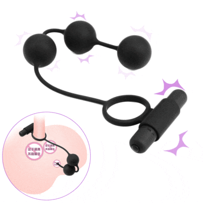 Mens Vibration Penis Rings Silicone Bead Anal Plug Adult Erotic G-spot Prostate Massage Sex Toys Anal Expansion Masturbator