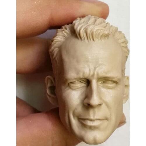 Unpainted 1/6 Scale Bruce Willis Head Sculpt John Mcclane Die Hard Kit Bashing