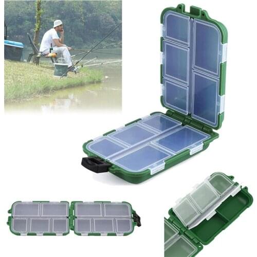 10 Compartments Fishing Tackle Boxes Transparent Plastic Fishing Lure Bait Hook Storage Case Tackle Box With Fishing Accessories