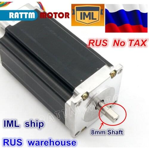 RU ship NEMA23 425Oz-in 112mm 12-24V/DC 280N.cm CNC Dual shaft stepper motor stepping motor 3A for CNC Rouer Milling Machine