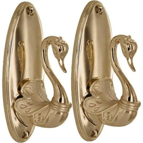 Alloy Swan Curtain Tie Back Tieback Holders 8.3*4cm Wall Hooks Hanger Home Decor