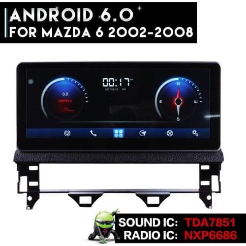 Tesla 10.25 inch Android 2+64G Car DVD Stereo Multimedia Headunit For Mazda 6 2002-2008 Auto PC Radio GPS Navigation Video Audio