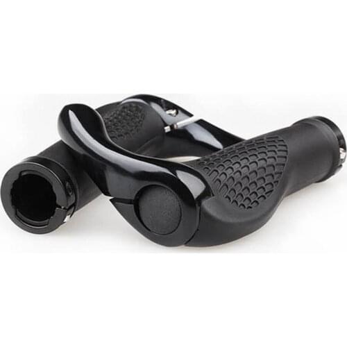 Bicycle Grip Handlebar End Cap Aluminium Alloy Lock Mountain Handle Bar Grip Trek Bike Anti-Skid Rubber Bicycle Skid-Proof Grips