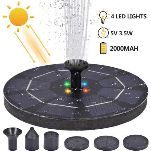 3.5W 5V Solar Power Water Fountain Pump Solar Fontein Fountain Water Floating Fountain Pond Garden Patio Decor Lawn Decoration