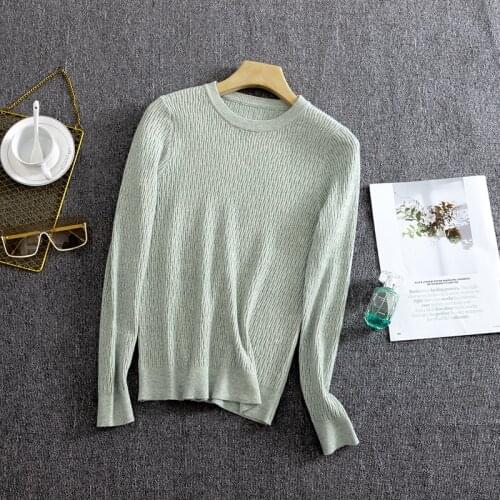 Knit sweater womens pullovers autumn clothing 2021 new Korean slim long-sleeved sweater tops winter bottoming pullover jumper