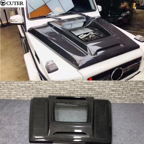 W463 G Class G500 G65 Transparent Carbon fiber FRP engine hood bonnet for Benz W463 G55 G65 G63 car BODY KIT 08-14