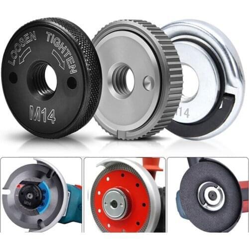 M14 Locking Plate Chuck Angle Grinder Chuck Pull Ring Self-locking Press Plate Tools Quick Clamping Release Nut Clamp Device