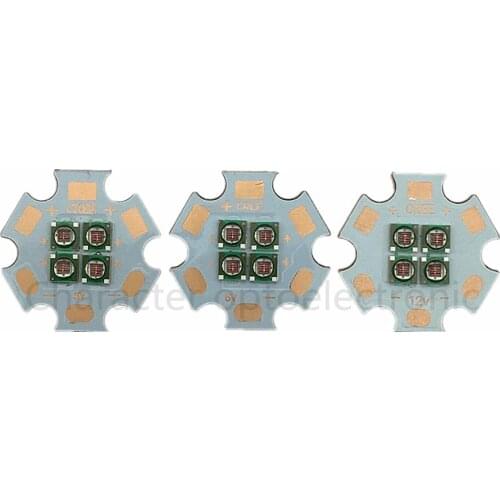 1./2/5/10pcs/lot Cree XPE 4Chip 3V/6V/12V LED Red 620-625nm Emitter instead of MCE XML LED with 20MM Cooper PCB