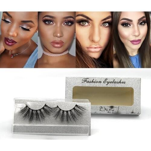 1Pair 25mm 3D Mink Lashes Fluffy Soft Wispy Volume Natural Long Cross False Eyelashes Eye Lashes Reusable Eyelash
