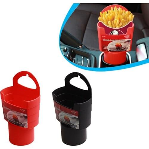 1 Pcs Portable Car French Fries Cup Holder Fries Snacks Box Plastic Storage Box Bucket Travel Cup Phone Holder