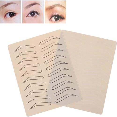 1PC Rubber Practice Skin Fake False Eyebrows Blank Skin Pigment Free For Microblading Permanent Makeup Tattoo Training Learning