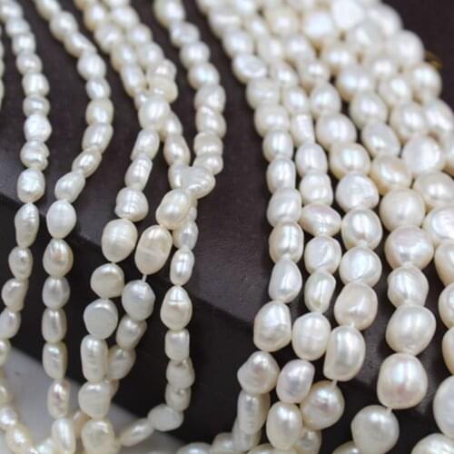 5-12MM 1Strand/Pack 100% Natural Baroque Freshwater Pearl Beads Charms Jewelry Loose Bead