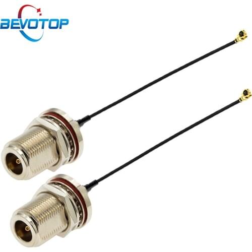 5PCS/LOT IPX U.FL IPEX1 Female to Waterproof N Female Jack RF RF113 Pigtail Coaxial Mini PCI WIFI WLAN Antenna Extension Cabble