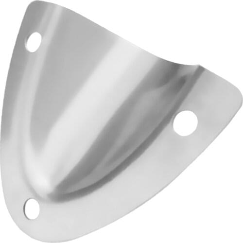 Large Boat Clam Shell Vent Water Outlet 55mm X 57mm Polished Stainless Steel