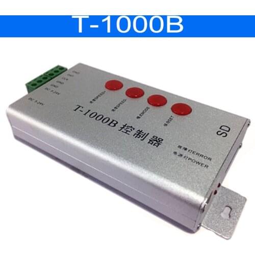 DC5V-24V T-1000B SD Card WS2801 WS2811 WS2812B LPD6803 8806 Pixel DMX512 RGB Controller LED Light Strip Digital