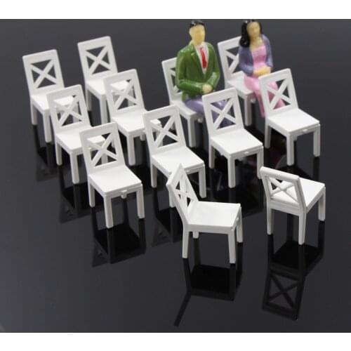 NEW 12pcs Model Train Railway Leisure Chair Settee Bench Scenery 1:20 1:25 1:30 G Scale ZY16 model building kit railway modeling