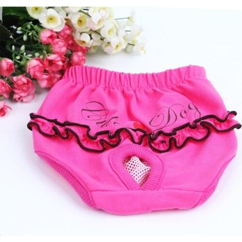 New Arrivals Cotton Embroidered Lace Bitch Physiological Pants Underwear Diapers Pet Dog Puppy Shorts Clothes Free Shipping