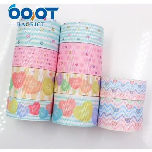 I-191007-2389,38mm 10yards,Love cartoon Printed grosgrain ribbon,DIY handmade accessories,wedding birthday party gift packagin