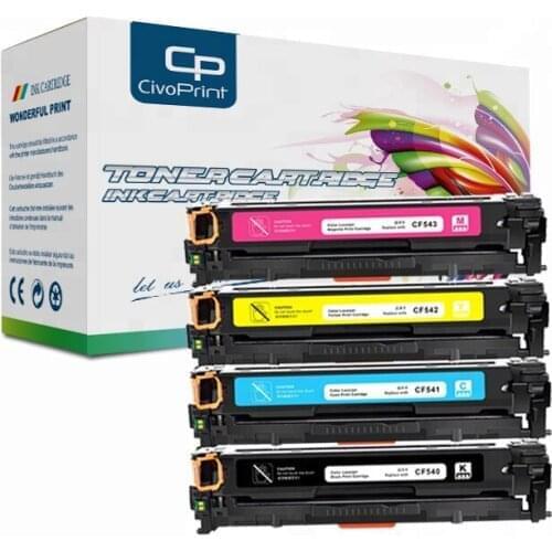 Civoprint Compatible toner cartridge CF540A 540 CF541A CF542A CF543A CF540 for HP Laserjet M254 M254nw M254dw MFP M281fdw