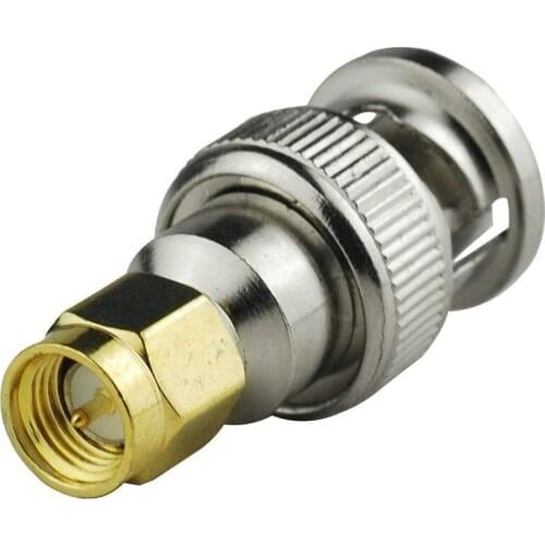 2pcs RF coaxial coax adapter SMA male to BNC male