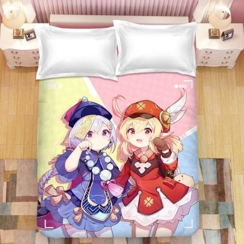 Bedding Set Game Genshin Impact Chongyun 3D Duvet Cover Comforter Bed Linen Twin Full Queen King Size Drop Shipping Kids Cartoon