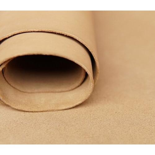 QYHQ Veg Tan Tooling Leather 6-7oz Natural Full Gain Cowhide Handmade DIY Art Craft Vegetable Tanned Cow hide