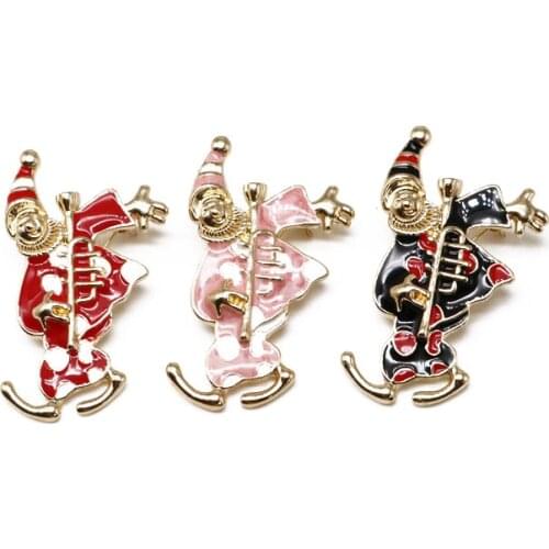 Red Pink Black Mixed Colors Christmas Gift Brooch