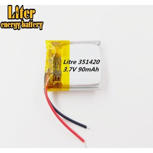 351420 90MAH 3.7V lithium battery MP3 Bluetooth headset small toys Bluetooth headset small toys battery
