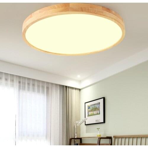 Minimalist modern led wood grain ceiling chandelier living room bedroom study dining room home Indoor lighting decoration lamps