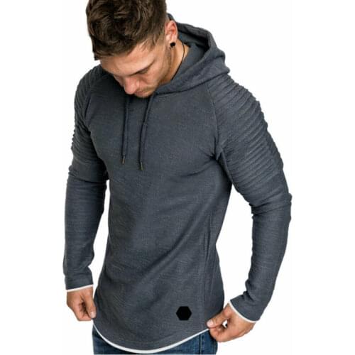Mens Winter Hoodies Slim Fit Hooded Sweatshirt Outwear Warm Jacket