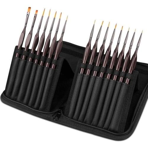 PPYY-Detail Paint Brush Set,15Pcs Miniature Painting Brushes Kit,Professional Mini Fine Paint Brushes Set