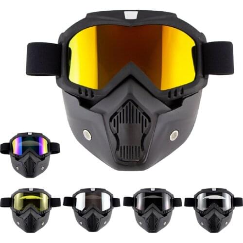 New Fashion Adult Motorcycle Goggles Off-Road Helmet Windproof Glasses Goggles Retro Motocross Open face Helmets Goggles Mask