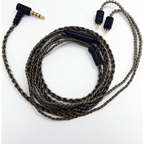 New 0.78mm 2 Pin for Weston TFZ 1964 W4r Um3x Es3 Es5 Earphone Replacement Cable with Mic for IPhone Xiaomi Samsung Android IOS