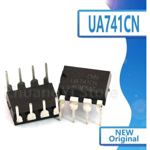 20PCS DIP8 IC UA741CN UA741CP UA741 OP Amp LM741 741 TI IC OPAMP GP 1MHZ Original