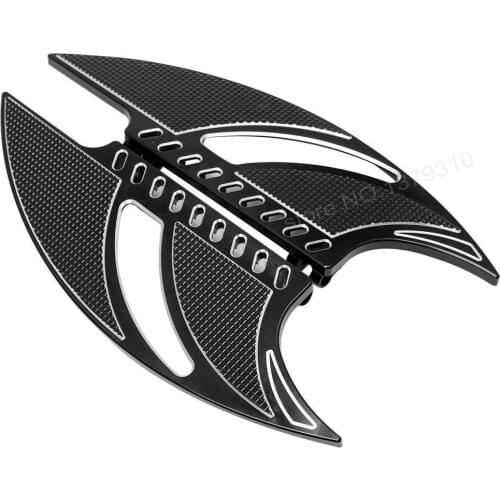 Motorcycle Front Stretched Footboard Hollow Blade Pedal Tomahawk Foot Pegs Male Mount-style for Harley Touring Road King Softail