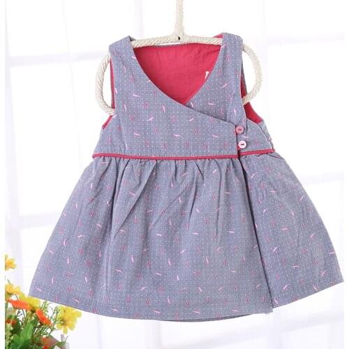 Baby girls dress flower girl dresses children girls feather design kids dresses for girls side buttons children clothing